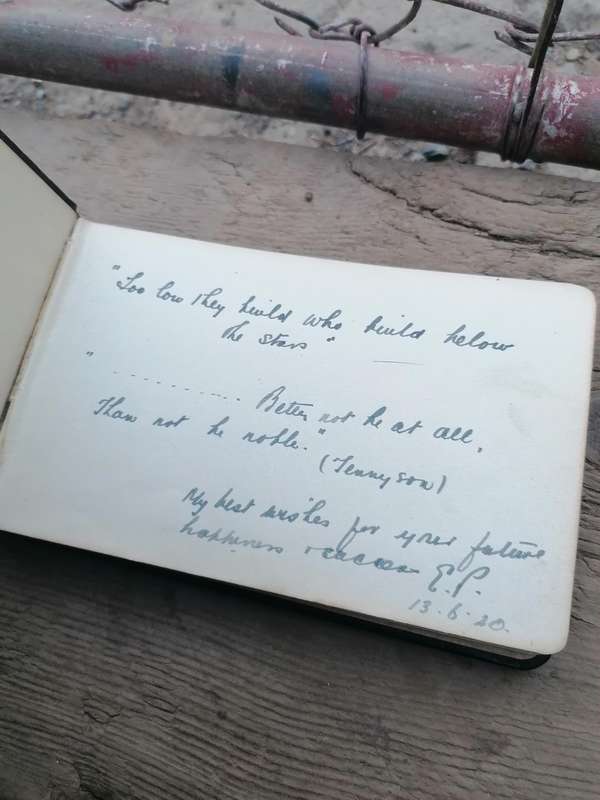 Antique 1920s autograph book.