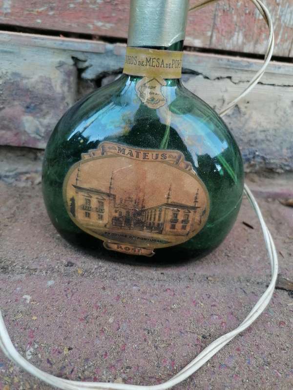 Vintage bottle lamp