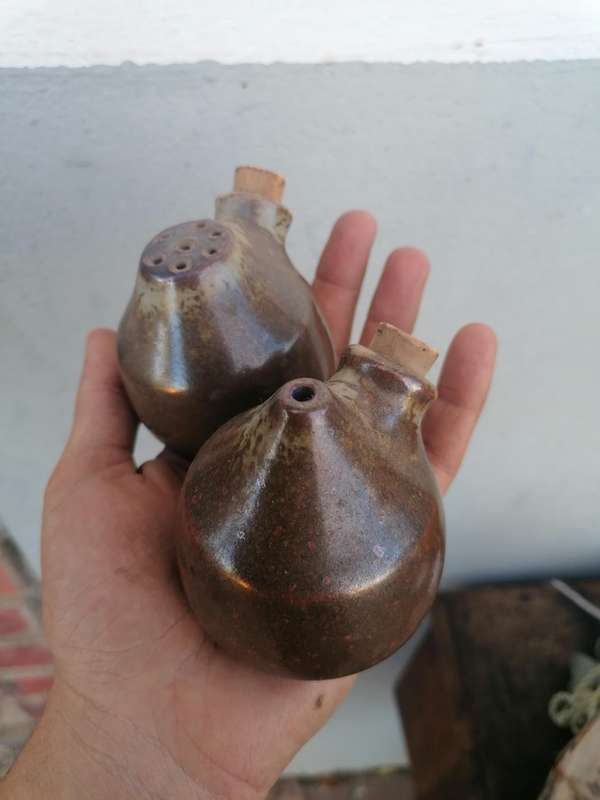 The Friars Aylesford Shaker salt pepper Studio Pottery Stoneware England