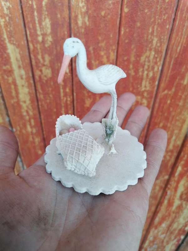 Vintage baby shower ornament
