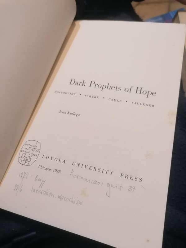 Dark Prophets of Hope- Book by Jean Kellogg