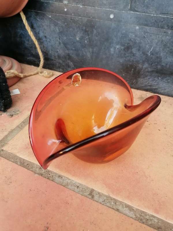 Murano Glass Clam Seashell Bowl