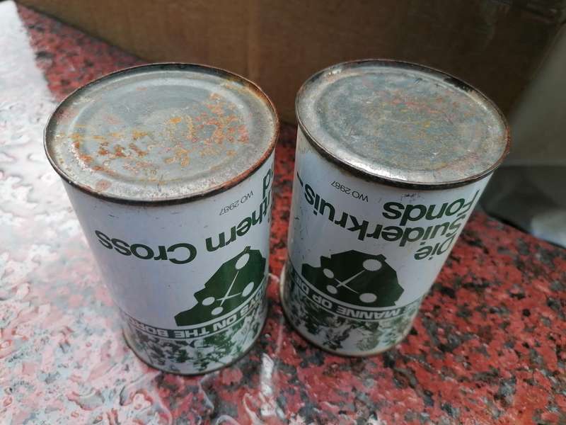 The southern cross fund border war tins.Buy per item