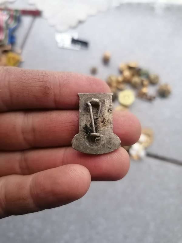 Facta, non verbal enamel badge
