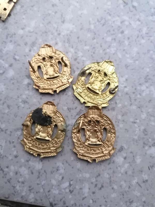 South African railways Police collar badges