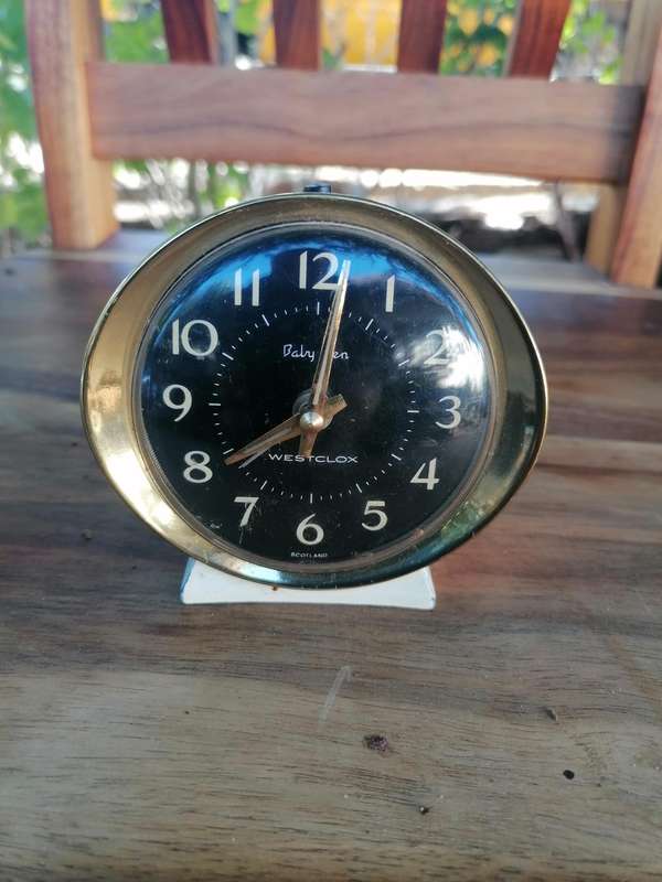 Vintage Baby Ben westclox made in Scotland travel alarm clock