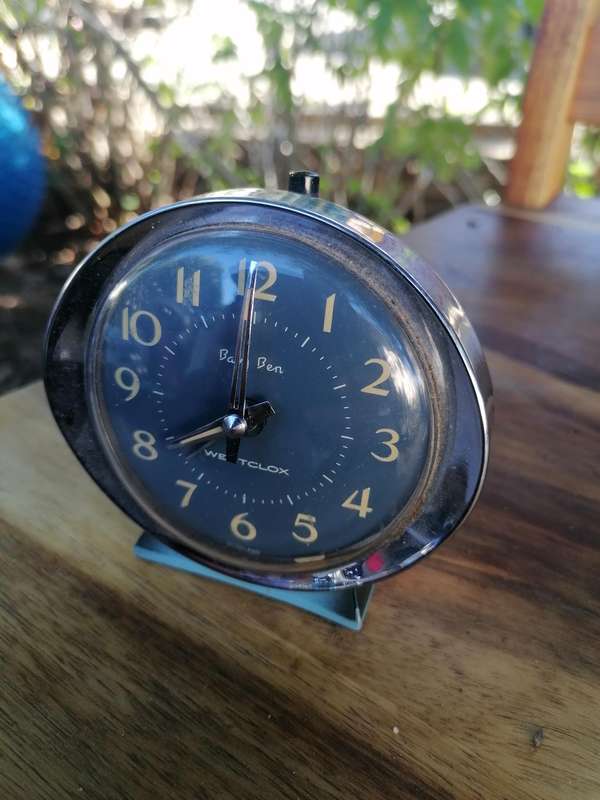 Vintage Baby Ben westclox made in Scotland travel alarm clock