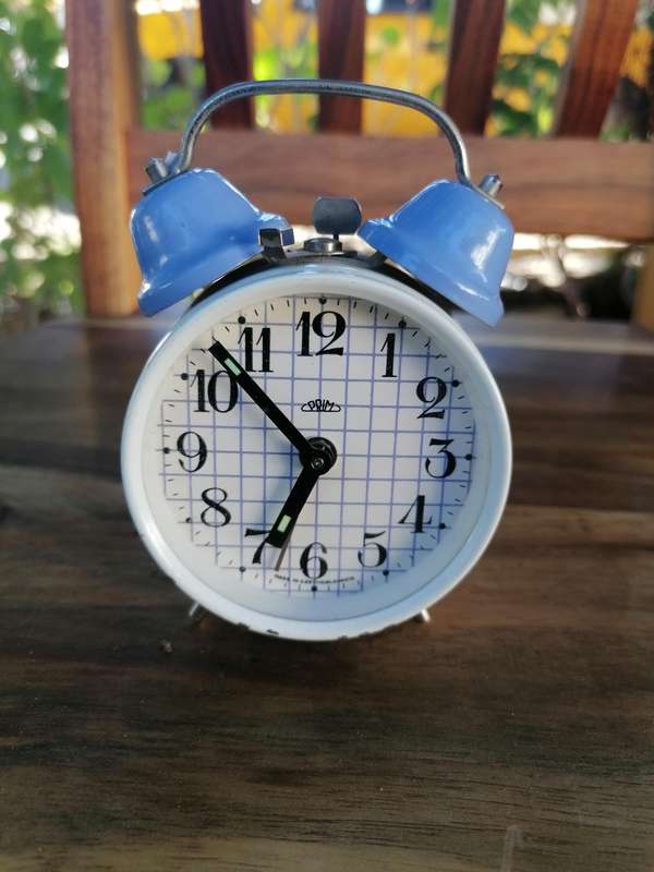 Vintage traveling made in CZECHOSLOVAKIA travel alarm clock