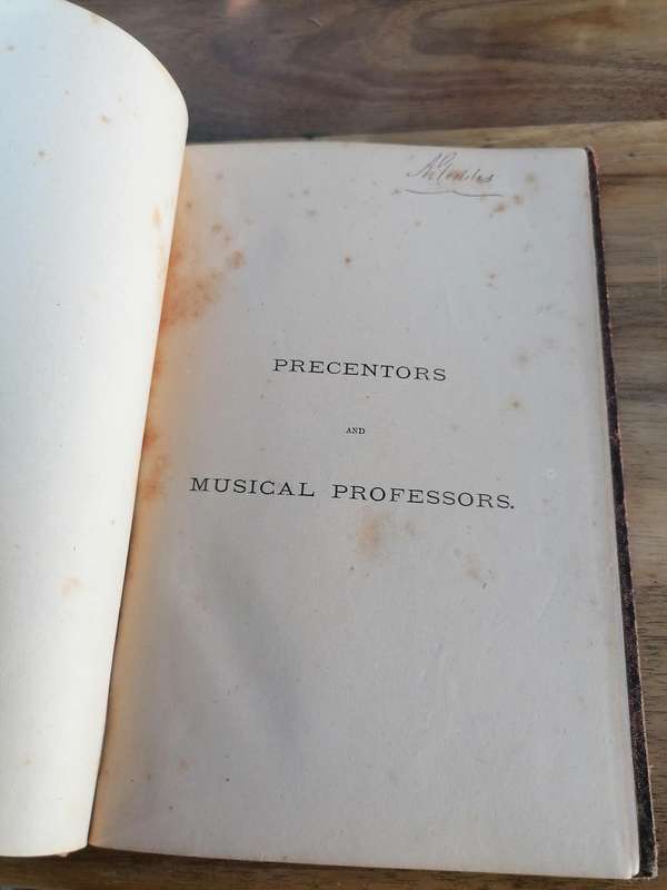 1876 Precentors and Musical Professors