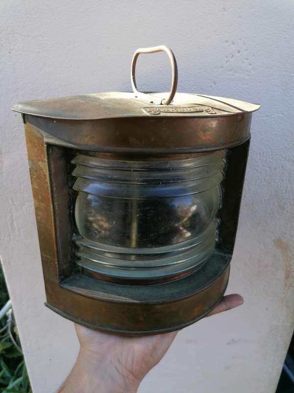 Rare find a vintage brass ships lamp