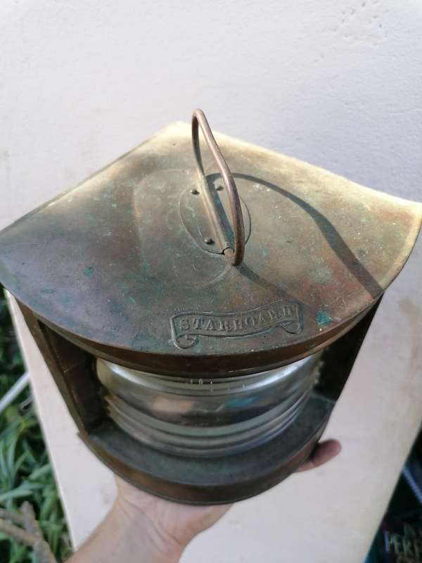 Rare find a vintage brass ships lamp