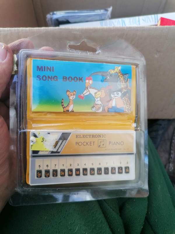 Vintage Mini Song Book Echo Piano  1970s Toy, New in Box