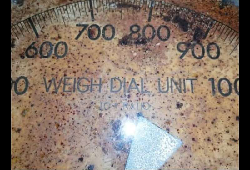 Rare find a large and heavy ship WEIGH DIAL UNIT