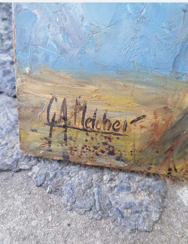 Vintage G.A Melcher painting. Condition as per picture