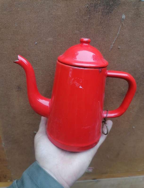 Vintage Enamel coffee pot