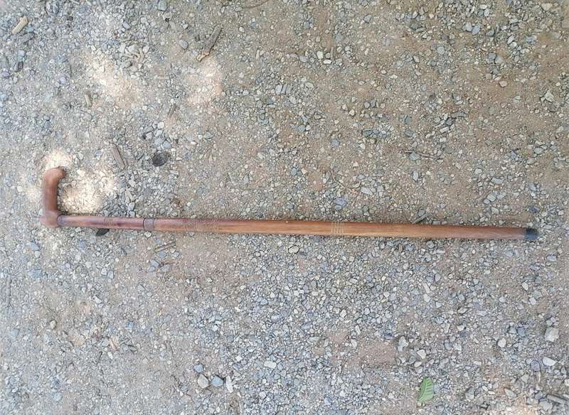 Vintage walking stick with knife