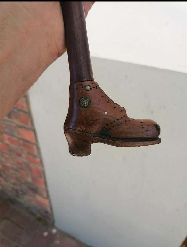 Boer war pow boot Kierie walking stick