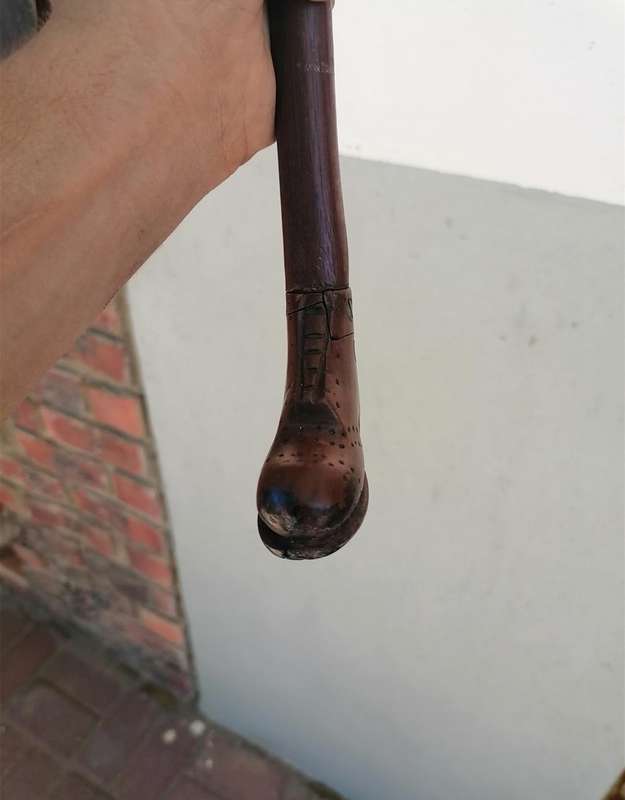 Boer war pow boot Kierie walking stick
