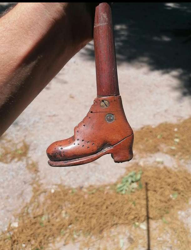Boer war pow boot Kierie walking stick