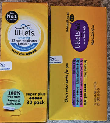 Lil-lets Smart Fit 32 Non-applicator tampons x 2 sealed packs