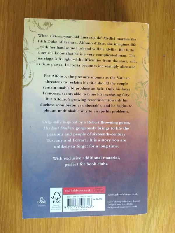 His Last Duchess By Gabrielle Kimm