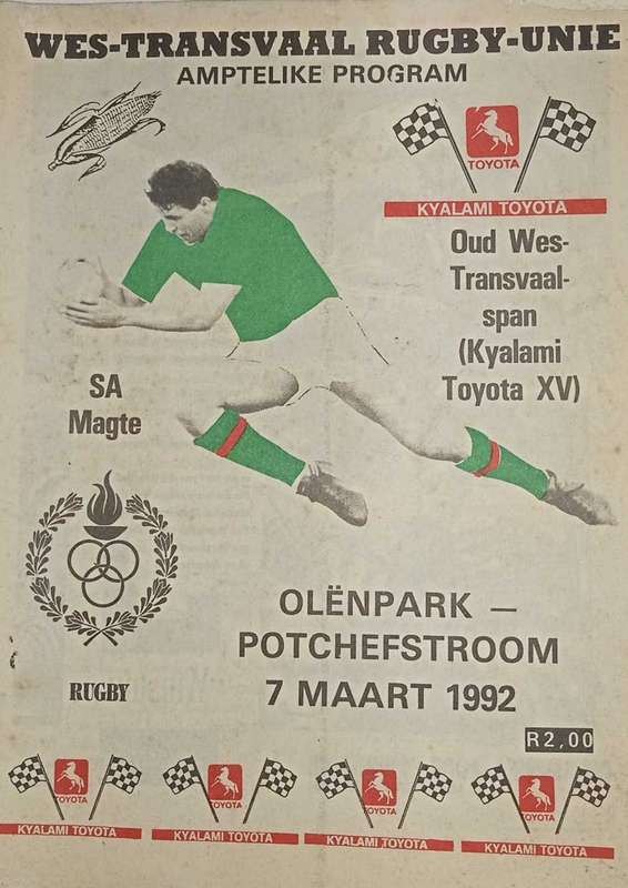 Wes Transvaal rugby program