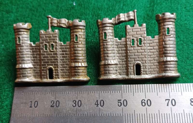 British Army, 6th (Inniskillin) Dragoons WM collars, pair