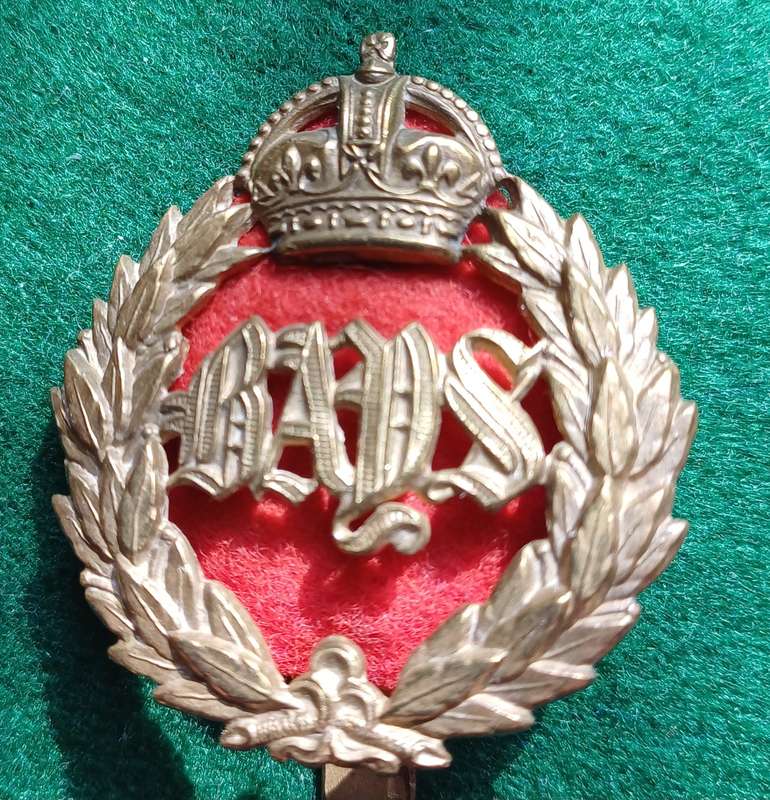 British Army, 2nd Dragoon Guards, (Queen's Bays,) brass cap badge with backing