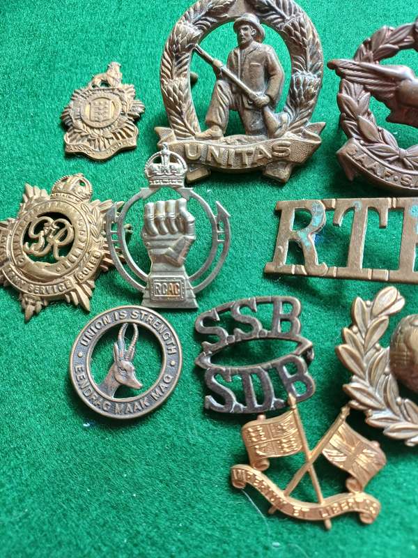 Selection of 18 Military badges, most missing lugs