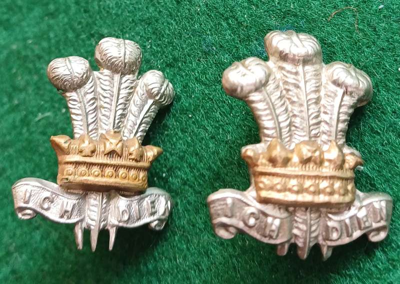 British Army, West Yorkshire Regt, (PoW own) BiM collars pair