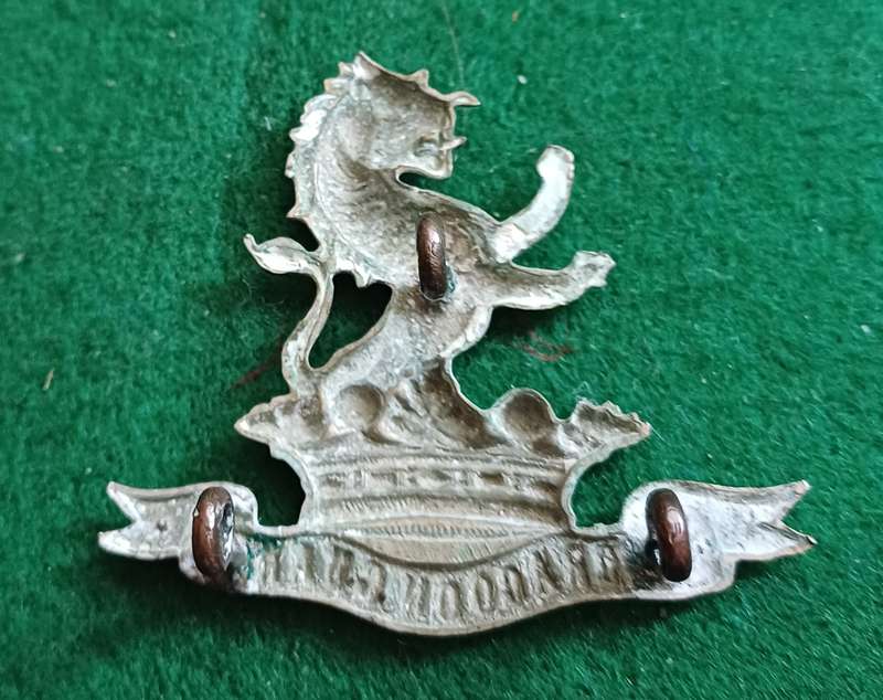 British Army, 7th Dragoon Guards WM cap badge, Victorian 3 lugs