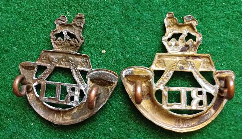 SA UDF Rand Light Infantry brass collars