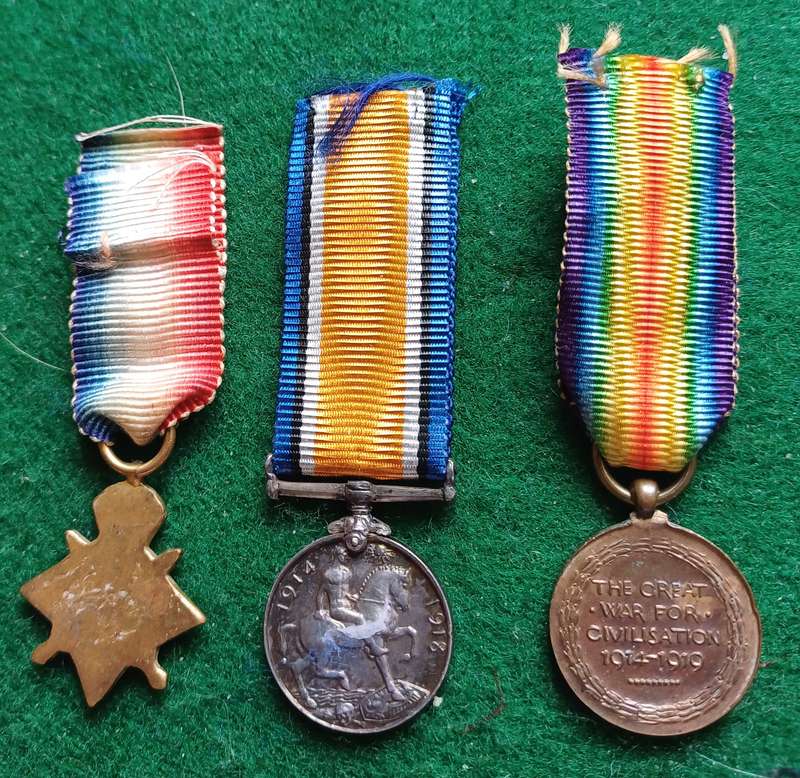 WWI set of 3 Miniature medals
