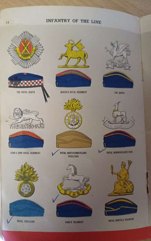 Regimental Badges and Service. Caps (badges and side caps of UK units.)