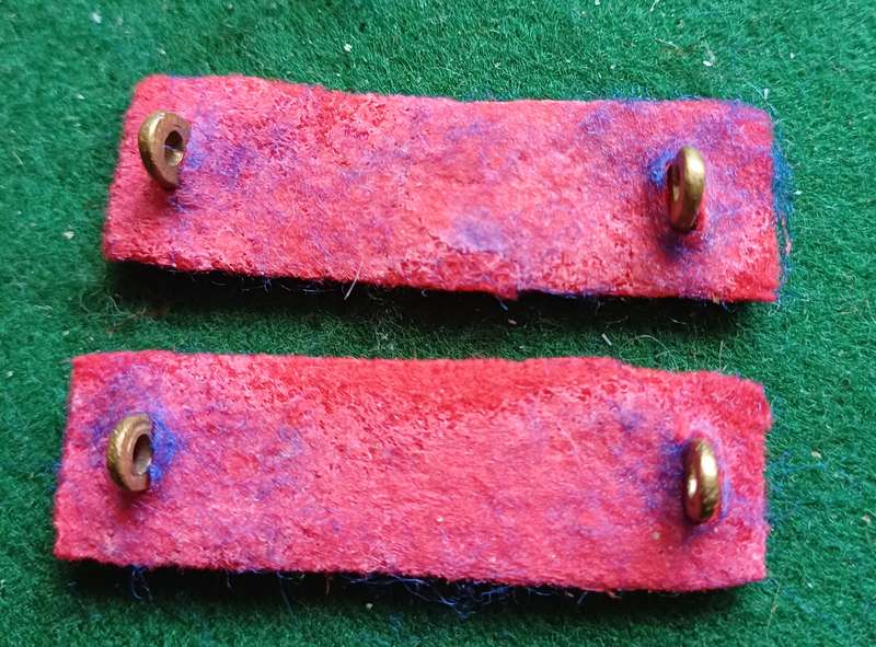 SA Tank Corps WWII titles with red tab, pair