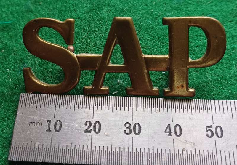 Large SAP brass title or slouch hat badge? O2248 Worn 1913 - 39