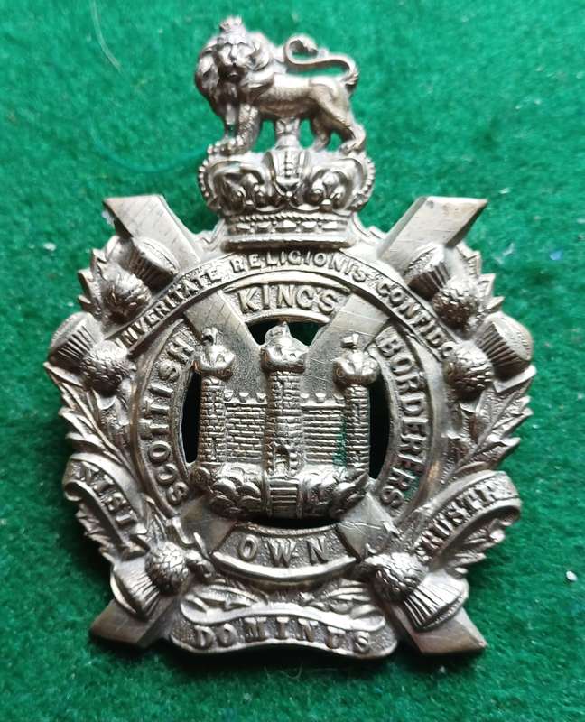 British Army, King's Own Scottish Borderers WM QVC headdress badge