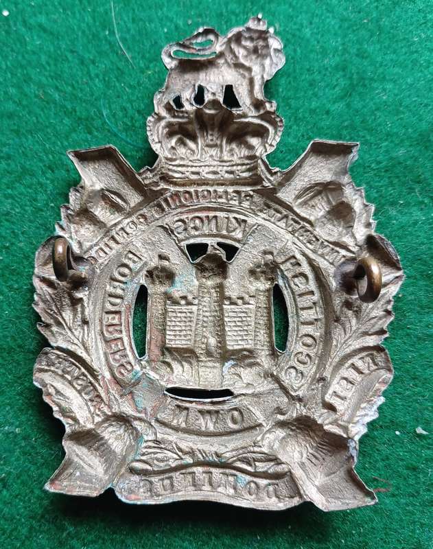 British Army, King's Own Scottish Borderers WM QVC headdress badge