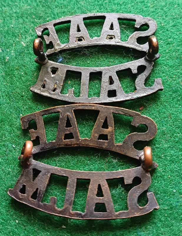 SA Air Force blackened titles pair, 33mm wide