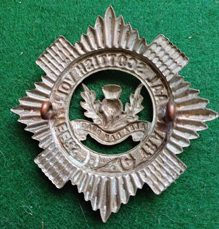 SA Transvaal Scottish Volunteers 2nd Bn, WM Tammy badge with Atholl Tartan backing
