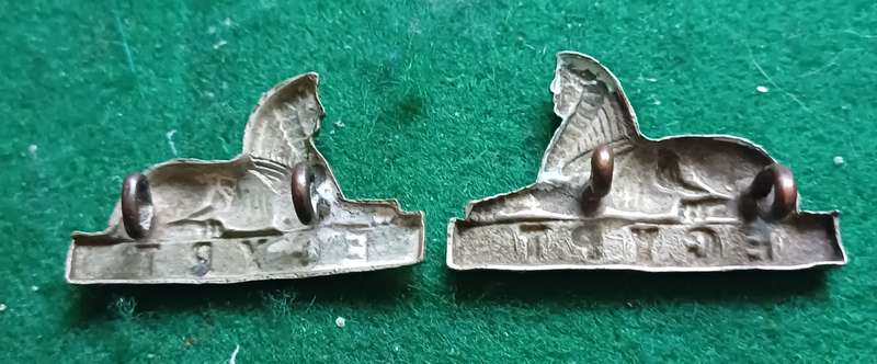 British Army, South Wales Borderers WM OR collars pair