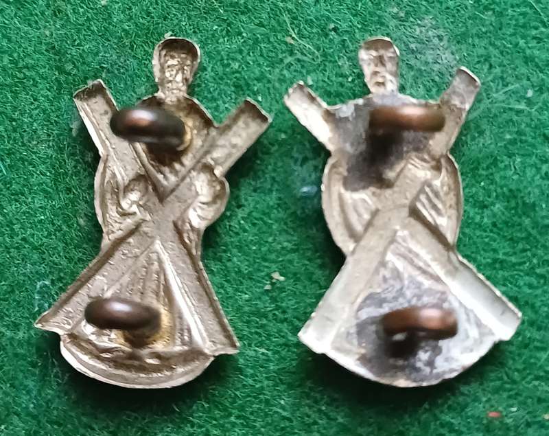 British Army, Royal Highlanders, Black Watch ORs WM collars pair