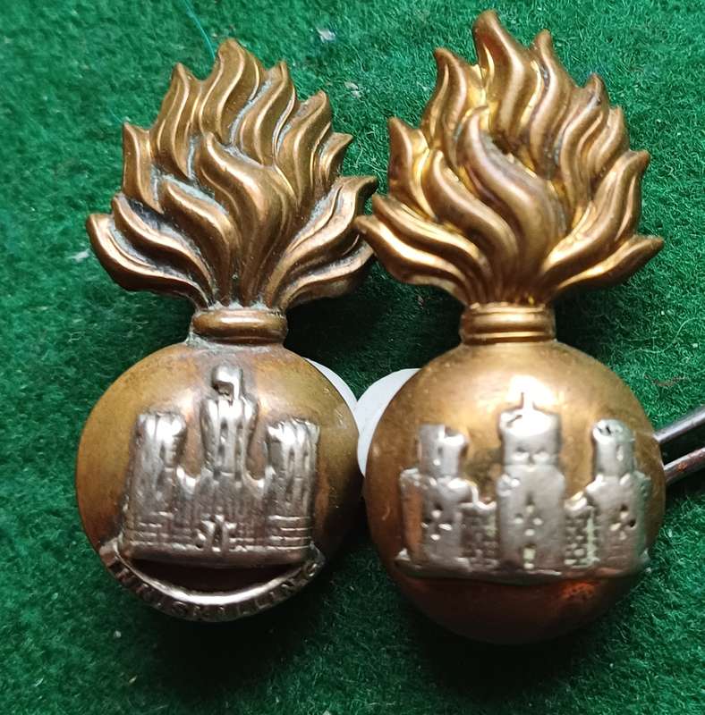 British Army Royal Inniskilling Fusiliers BiM collars x 2