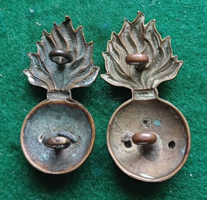 British Army Royal Inniskilling Fusiliers BiM collars x 2