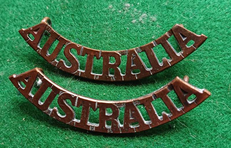 Australian Commonwealth Military Forces bronze titles pair