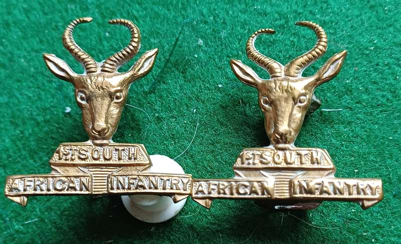 SA UDF WWI South African Brigade 1st Infantry Regt collars x 2