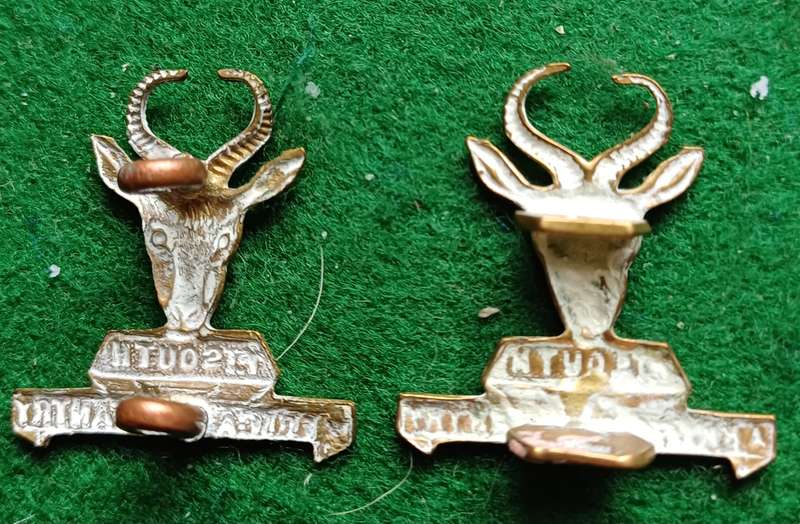 SA UDF WWI South African Brigade 1st Infantry Regt collars x 2