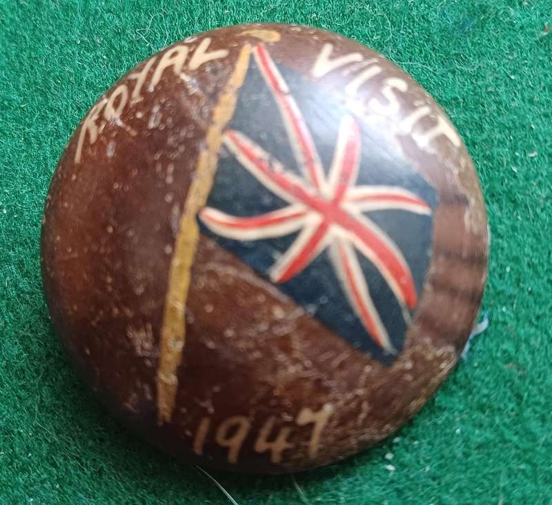 SA 1947 Royal visit Commemorative wooden button