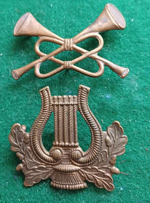 SADF Bandsman and Trumpeter brass badges