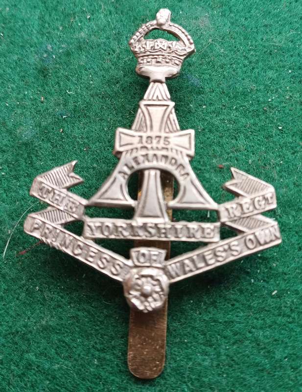 British Army, Alexandra, Princess of Wales, Own Yorkshire Regt, Green Howards, WM cap badge